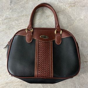 Vintage carriage club handbag black and brown 90’s